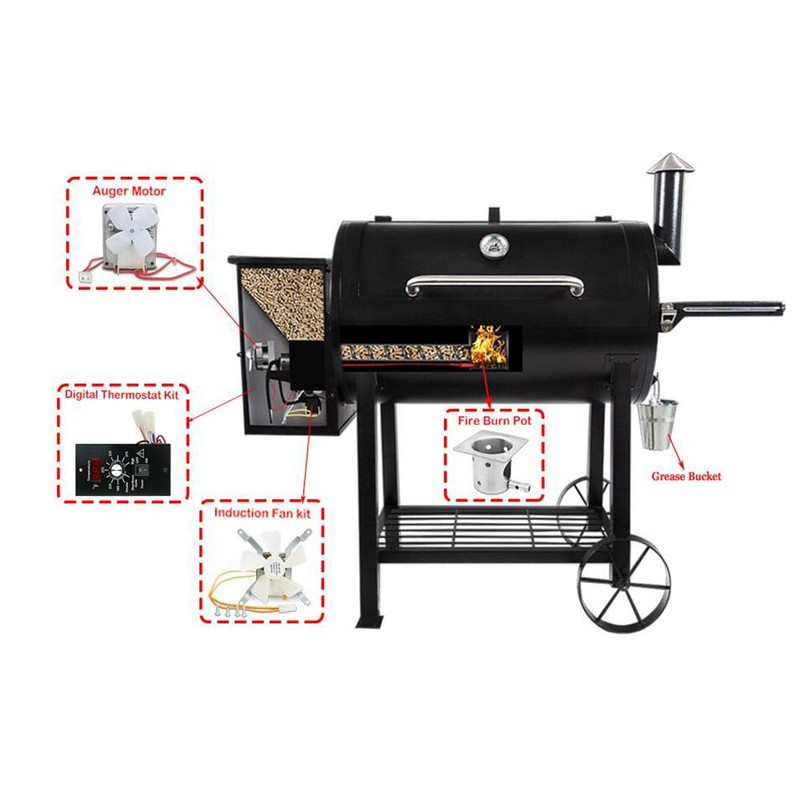 Wondjiont Replacement Induction Fan Kit for all Pit Boss/Traeger Wood