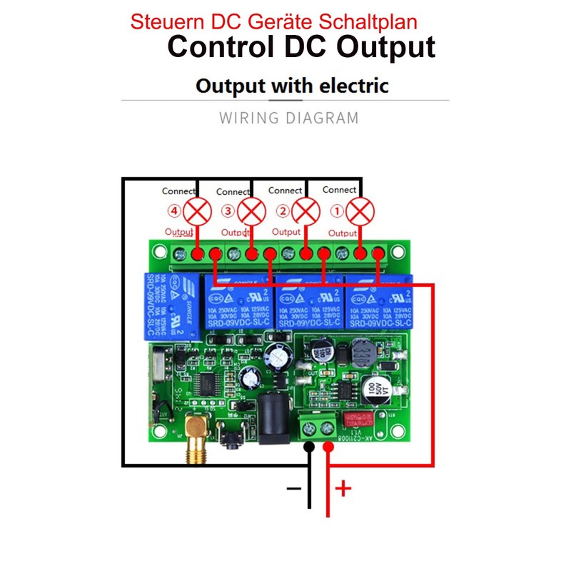 Wireless Remote Control Switch DC 12 V 24 V 36