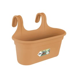 elho Green Basics Easy Hanger L 35 - for Indoor & Outdoor - 100% Recycled Plastic - Ø 36.0 x H 26.0 cm - Brown/Mild Terra