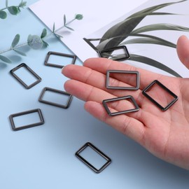 10 PCS Metal Buckle, 1 Inch Rectangle Ring Heavy Duty Rectangle Ring Bucklesfor Straps Metal Flat Buckle Stainless Steel Belt Buckles Bag Hardware Black Purse Hardware for Bag Making DIY Accessories