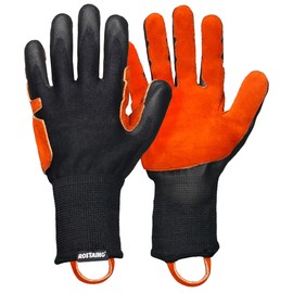 ROSTAING Stronger Gloves - A Pair of Gloves for Heavy Work - Excellent Grip in Oily and Wet Environments - Leather Reinforcement in the Palm - Cut and Puncture Resistant