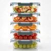 KEKEGO 5Pack 22oz Glass Storage Containers with Lids, Glass Meal