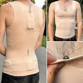 URSA Vestie - Unisex Wireless Mic Vest with 4 Transmitter & 3 Mic Pouches | Compatible with Shure, Lectrosonics, Wisycom, Zaxcom | Low-Profile, Form-Fitting Design (Beige, Small)