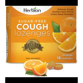 Herbion Sugar Free Orange Cough 18 Lozenges * 6box