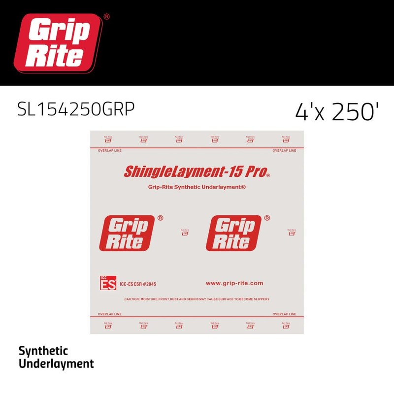 Grip-Rite ShingleLayment 15-Pro 4 ft. W X 250 ft. L