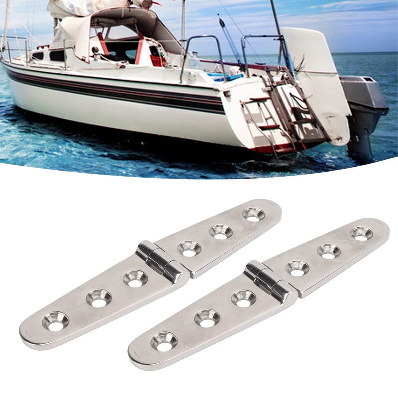2pcs Heavy Duty Strap Hinge with Holes, Marine Strap Hinge