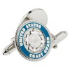 PinMart's Military U.S.C.G Coast Guard Cufflink Set - Silver