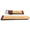 20mm Honey Brown Genuine Leather Watchband with Off-White Stitches |