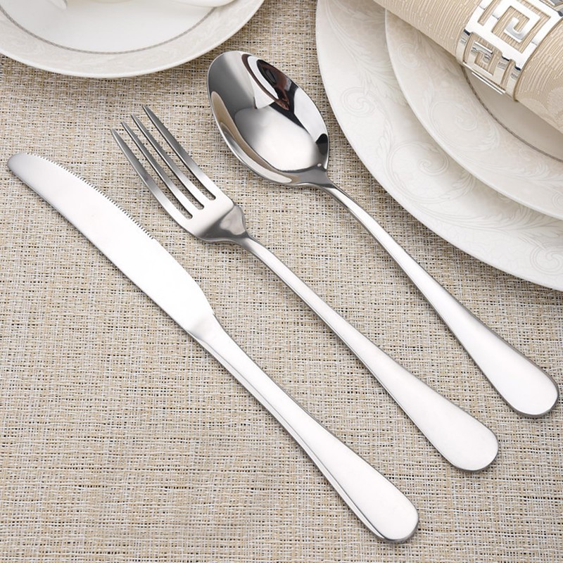 Travel Cutlery Set, 3 Pcs with Portable Pouch CaseReusable Stainless