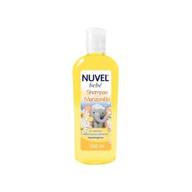Nuvel Shampoo para Bebé de Manzanilla 250 ml | Sin Lágrimas | Hipoalergénico | Con Extracto Natural de Manzanilla | Cabello Suave | Brillante y Fácil de Peinar | No Irrita Ojos ni Piel