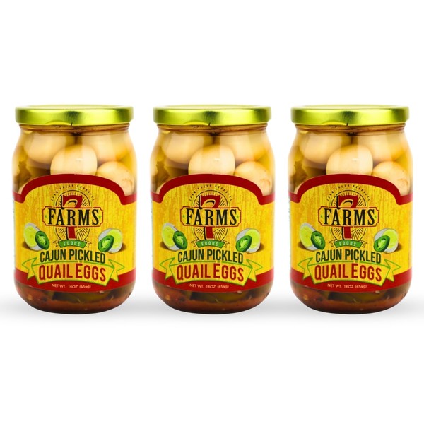 7 Farms Pickled Quail Egg 3 Pack - Mild, Jalapeno,