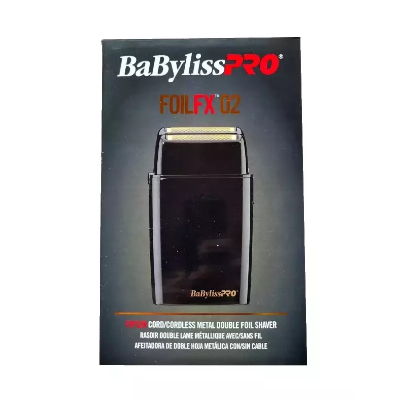 BaBylissPRO FOILFX02 Cordless Black Metal Double Foil Shaver | FXFS2B