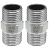 Bxian 2PCS 304 Stainless Steel G1/2 to G1/2 Male Shower