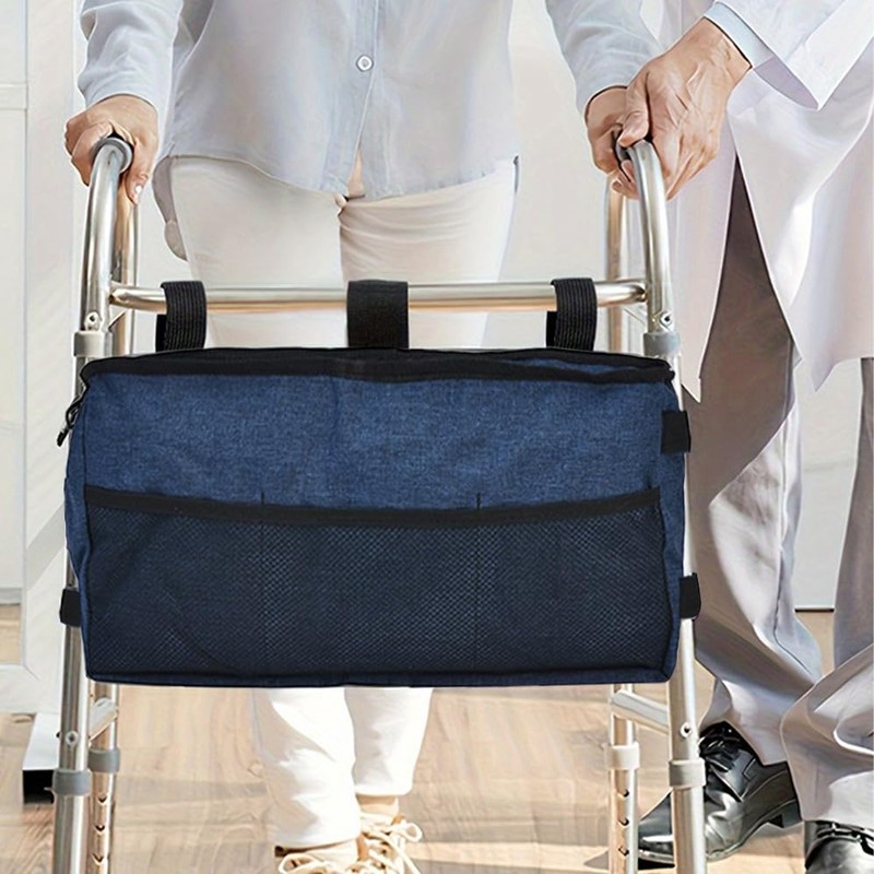 Foldable Walker Pouch, Walker Accessories for Folding Walker with Cup