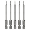 sourcing map 5pcs T7 Torx Head Screwdriver Bit 1/4" Hex