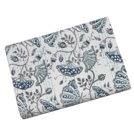 V Vedant Designs Indian Handmade Kantha Quilt New Beautiful Floral Print Kantha Bed Cover Kantha Throw Twin Cotton Blanket Gudari (White)