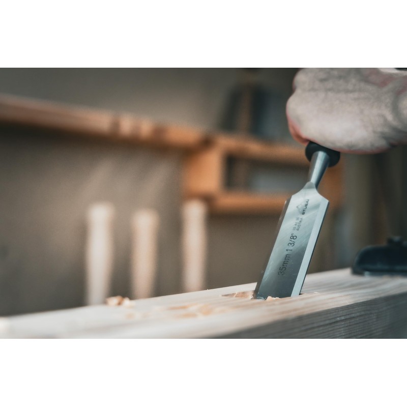 Stubai 354330 Wood Chisel, Black, PP-Handle 30 mm, Silver