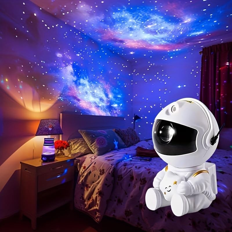 Astronaut Galaxy Projector, 360° Rotatable Star Night Light with Remote