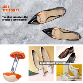 YRMJ 2 Pair Mini Shoe Stretchers for Wide Feet, Shoe Wider Anti-Slip Expander Adjustable Men Women Shoes Plastic Surgery