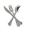 144 Heavy Duty Silver Plastic Cutlery Set - 48 of