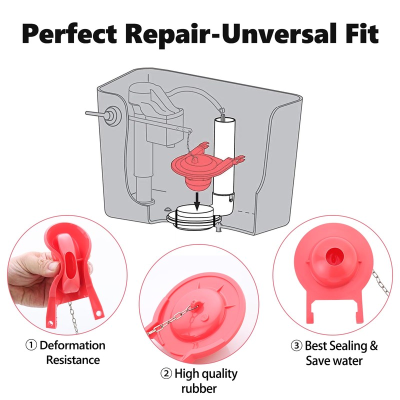 1 Pack 3-Inch Toilet Flapper Replacement Compatible with TOTO Flapper