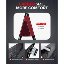 Benlari Backrest Sissy Bar, 28“ Passenger Backrest Integrated Detachable Quick Release Motorcycle Fit For Harley Davidson Touring Road Glide Road King Electra Glide Street Glide 2009-2024(Black)