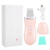 Ultrasonic Skin Scrubber Face Cleaning Vibration Massage Home Beauty MachinePink
