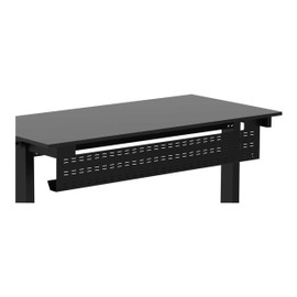 Stand Up Desk Store Under Desk Cable Management Tray Black Horizontal Computer Cord Raceway and Modesty Panel (Black, 51")
