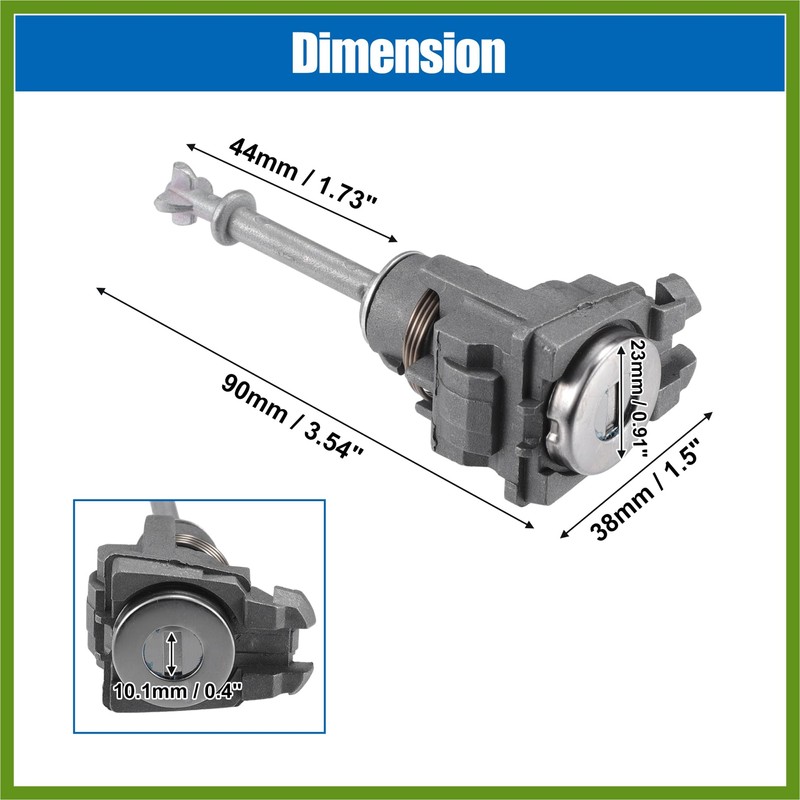 HOPESPANNER Front Driver Side Door Lock Cylinder with Key Fit