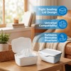 Wipes Dispenser Compatible with Flushable Wipes Refillable Wet Tissue Container