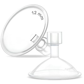 Maymom MyFit Crater Series 12mm Two-Piece Design Small Breastshield Compatible with Medela Breast Pump Parts; Replace Medela Shields; Fit Flex Connector; 2pc