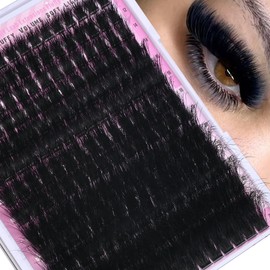 Lash Clusters 280D Thick Volume Lash Extension 10-25mm Long Cluster Eyelash Extension Mega Fluffy Eyelash Clusters Dramatic Individual Lashes DIY at Home by Anforlin