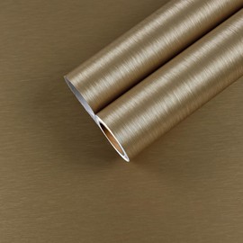 CHIHUT Stainless Steel Contact Paper for Countertop Waterproof Heat Resistant Brushed Metallic Peel and Stick Wallpaper Self Adhesive Wallpaper for Appliances Covers Dishwasher Refrigerator 17.7”x100”