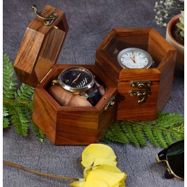 Watch display case, Valentine's special & unique gift, 2 slot Indian Rosewood watch storage box case organizer holder for men and women, Long-Lasting durable elegant wooden watch box for men.
