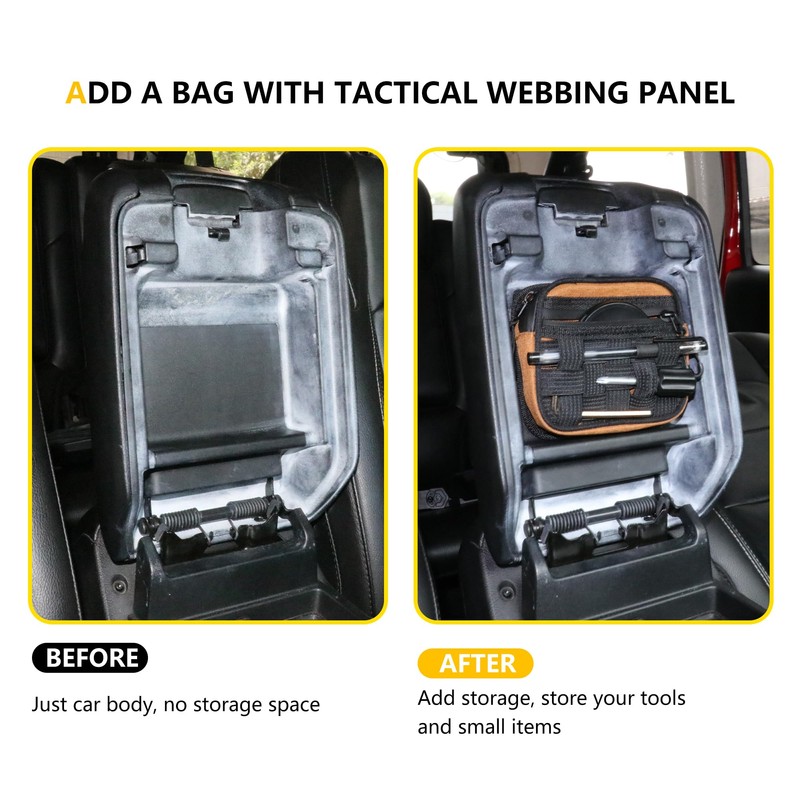 RERPRO Center Console Organizer Storage Compatible with 2018-2025 Jeep Wrangler
