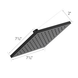 Karsen Contemporary Single-Function Shower Head for Bathroom, Matte Black, Design House 594689