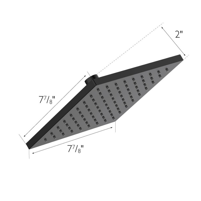 Karsen Contemporary Single-Function Shower Head for Bathroom, Matte Black, Design