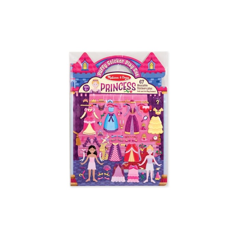 Melissa & Doug Set de Juego de Autoadhesivos Esponjosos Princesas,
