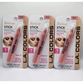 Eyeshadow Set of 3 - L.A. Colors - Makeup Stick 3 in 1 (Lipstick, Blush & Eyeshadow)