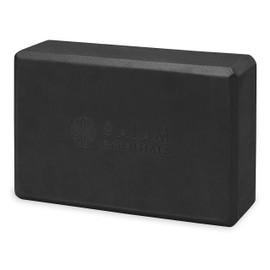 Gaiam Essentials Yoga Brick | Sold as Single Block | EVA Foam Block Accessories for Yoga, Meditation, Pilates, Stretching (Black)