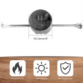 HXH 20 Cubic-inches 1 Gang Electrical Box Ceiling with Adjustable Hanger Bar, 4 Inch Diameter Weatherproof Round Electrical Outlet Box with ETL Listed, 12PCS.