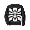 Starlight Beam With Dovetail Pattern Black On White Sweatshirt