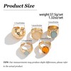 Your Always Charm Chunky Gold Ring Set - Stackable Crystal