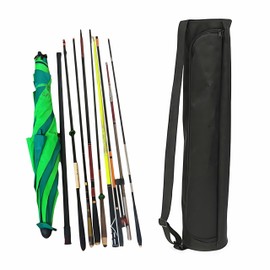 Copechilla Fishing Rod Bag 72cm with Adjustable Shoulder Strap Fishing Rod and Tackle Storage Bag Waterproof Thick Rod Bag with Side Zipper Cylinder Shape, black