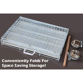 Collapsable Bird, Dog and Cat Carrier Travel Carrier Metal Wire Cage Prevent Beaks Out