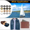 HARFINGTON 24Set Leather Snaps Fasteners Kit 12.5mm Brass Press-Stud Cap