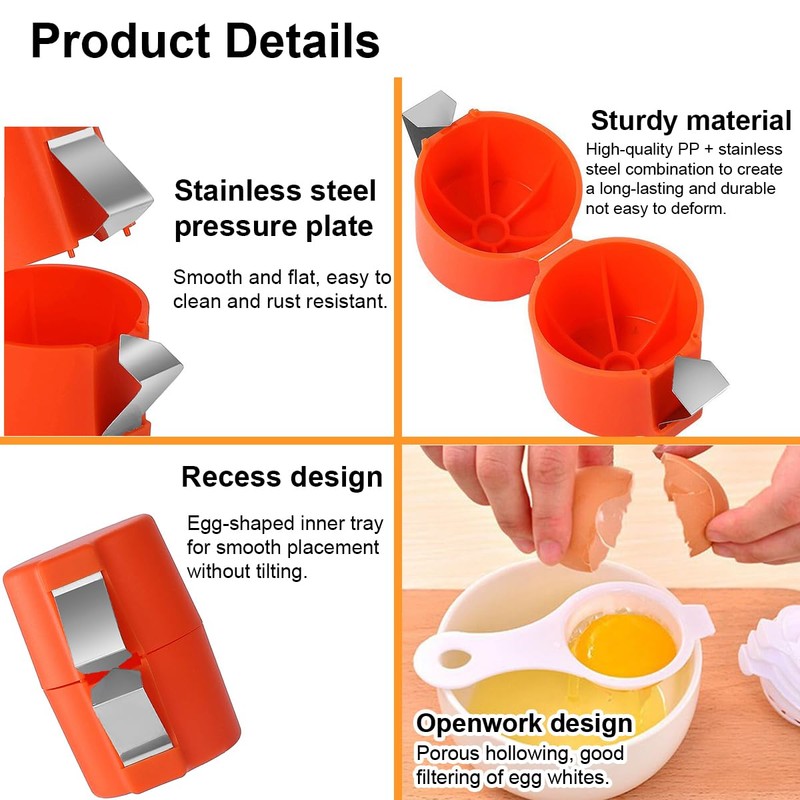 Ruayia Egg Shell Opener with Egg Separator, Egg Shell Opener