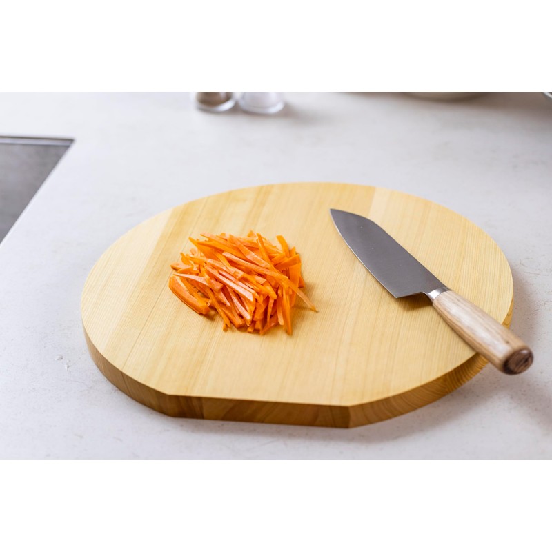 Aomori Hiba Round Cutting Board, Large Round Cutting Board