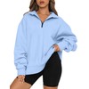 Trendy Queen Womens Oversized Sweatshirts Fall Sweaters Fashion Hoodies Half
