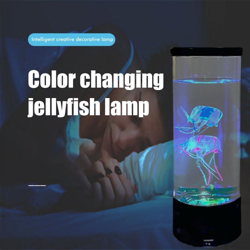 LED Jellyfish Lamp Colour Changing Jellyfish Table Lamp Round Mood